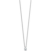 14k White Gold 1/2 carat Lab Grown Diamond VS+ F+ Pear Complete 18 inch Four Prong Pendant Necklace